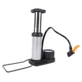 thumbnail image 1 of Bike Pump, Multifunctional Valve Nozzle Foot Pump Inflator Quick Inflation Silver Portable  for Motorcycle, 1 of 7