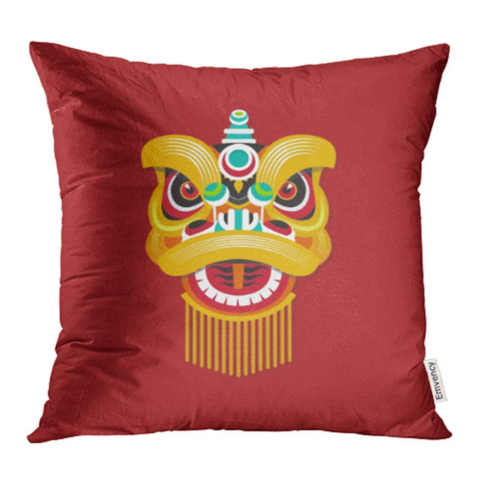 16x16 Multicolor Chicken Lover Gifts China Funny Saying Chinese Gift Striped/with blac Throw Pillow