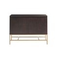 thumbnail image 5 of Accent Cabinet, Solid Wood Storage Cabinet with Doors, Modern 2-Shelf Accent Chest, Living Room & Entryway Furniture, 5 of 8