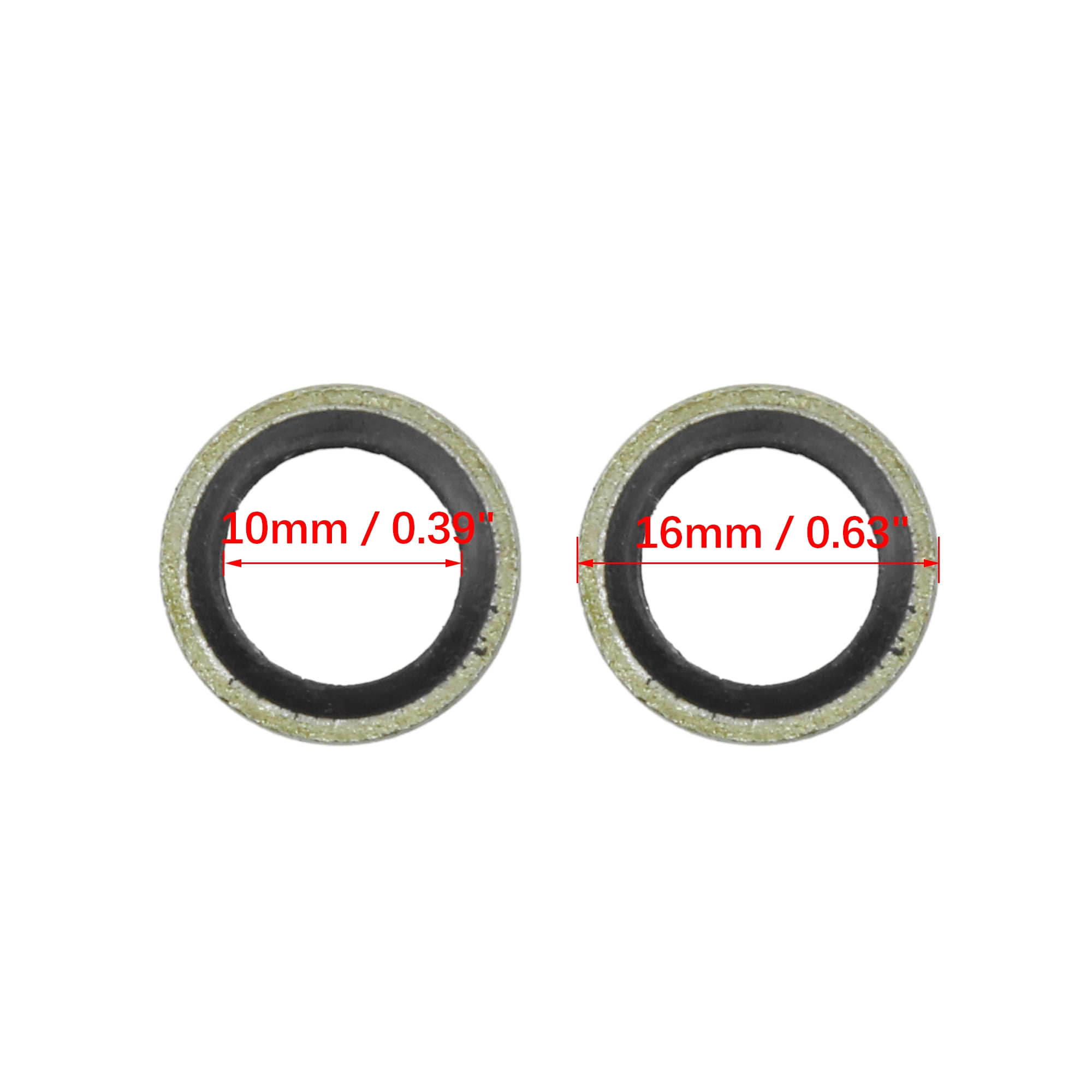 Unique Bargains 20pcs Engine Oil Crush Washers Drain Plug Gaskets Universal for Vehicles