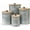 Silver, variant on MODE HOME White Metal Canister Set of 4 with Wooden Lids, Embossed Fish Scale Design, Farmhouse Kitchen Storage for Coffee, Tea, Candy and Pet Treats
