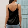 thumbnail image 4 of ZVNAΖH Women's V-neck Silk Satin Camisoles Tops Summer Casual Spaghetti Strap Tank Tops Basic Layer Undershirts Home Sleepwear, 4 of 5