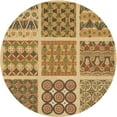 thumbnail image 1 of Ahgly Company Machine Washable Indoor Round Transitional Orange Area Rugs, 5' Round, 1 of 7