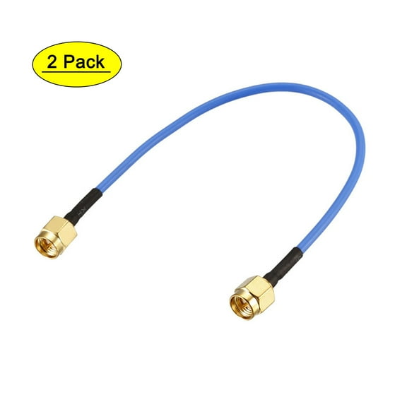 Uxcell SMA Male to SMA Male Coaxial Cable 50 ohm 0.15M/0.5Ft RG405 2 Pack