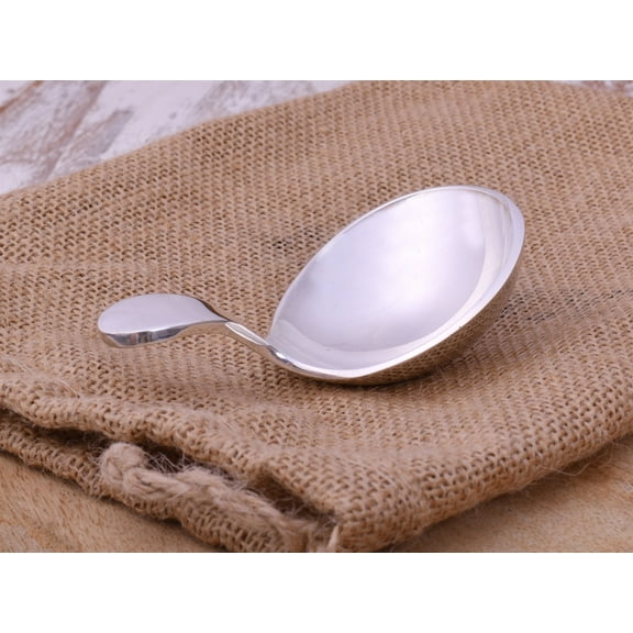 De Kulture Works Pure Silver Tea Scoop, Food Grade Cutlery Ideal Measuring Spoon, 8x5x2.5 (LWH) Cms