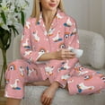 thumbnail image 6 of Bingfone Womens Pajama Sets cartoon goose rainbow Print,Long Sleeve Loungewear Pajamas Set-Large, 6 of 7