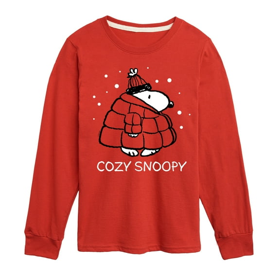 Peanuts - Cozy Snoopy - Toddler & Youth Long Sleeve Graphic T-Shirt