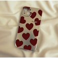 thumbnail image 3 of Cute Red Love Hearts Soft Phone Case Compatible with iPhone Case (Silver,iPhone 14 Pro), 3 of 6