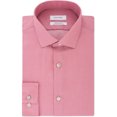 thumbnail image 1 of Calvin Klein - Camisa de vestir con botones para hombre sin planchado, color rosa, cuello de 17.5 pulgadas, manga de 36 a 37 pulgadas, 1 of 1