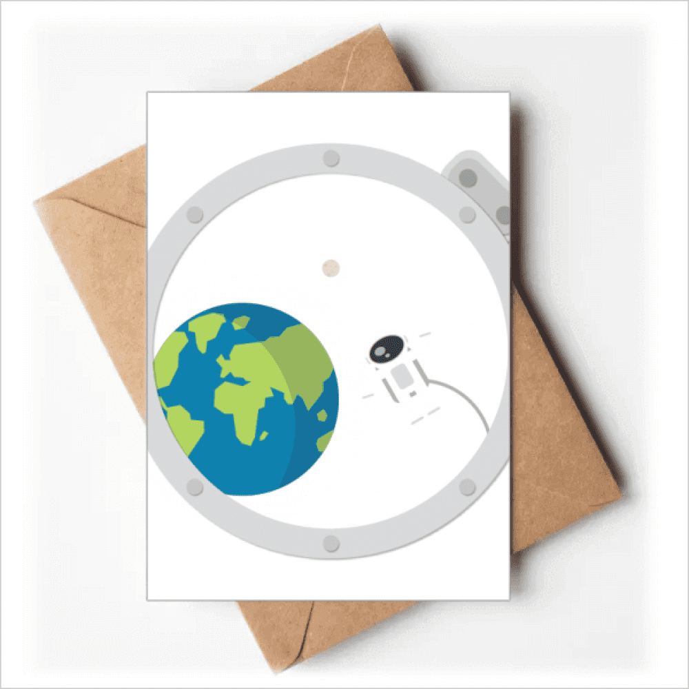 Universe And Alien Out Of Window Greeting Cards You are Invited