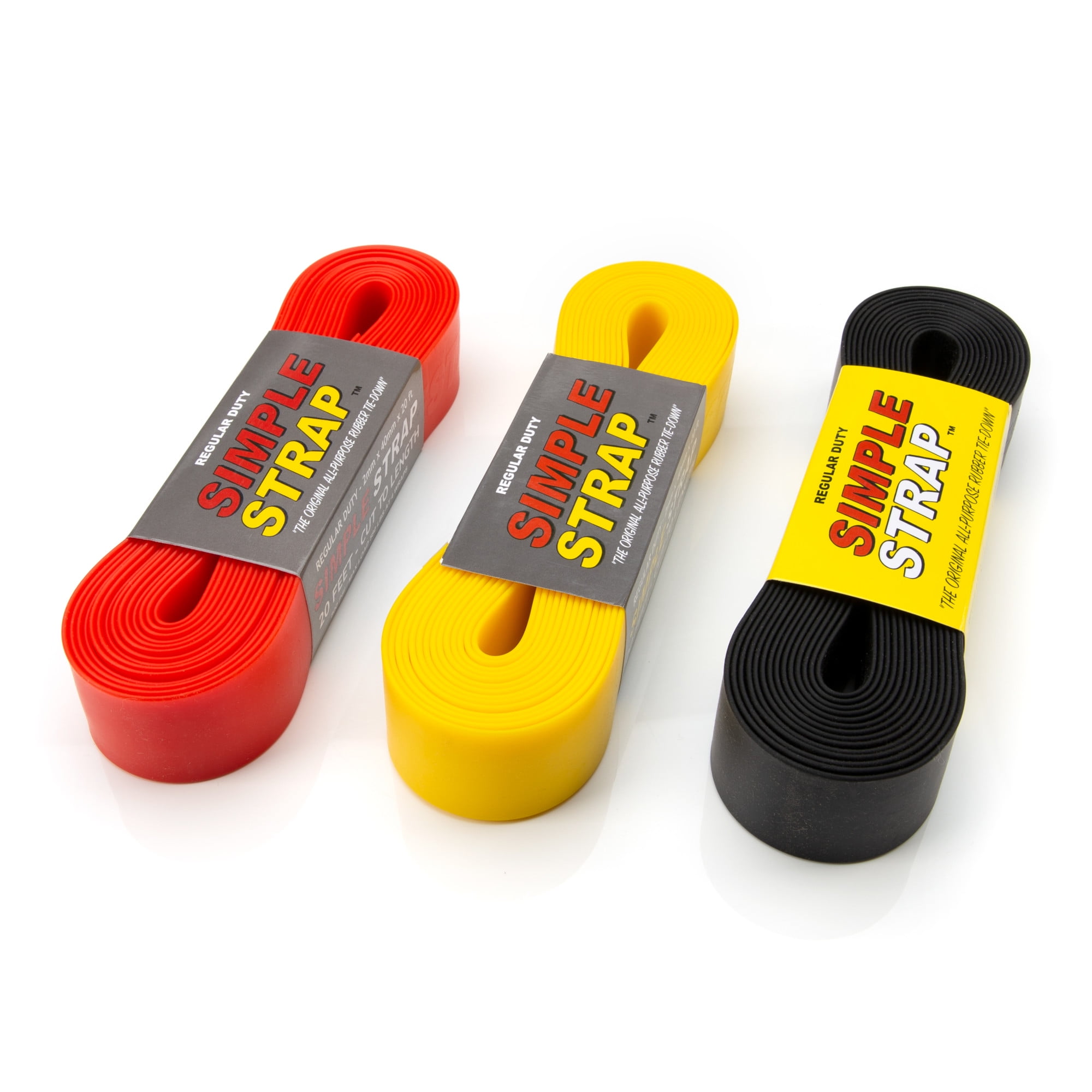 Details about   Simple Strap Self-Gripping 2mm Thick Rubber Tie Down Straps MultiClr 3Pk 20007 