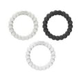 thumbnail image 3 of Dr. Brown's Flexees Baby Teether, Beaded Rings, 100% Silicone, Black/Gray/White, Infant-Toddler, 3-Pack, 3 of 10