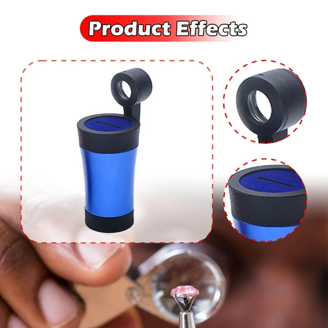 Lector de inscripciones de diamantes, para joyas, visor de inscripciones, fácil de usar, multiusos, de para identificación de joyas azul