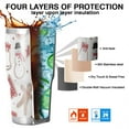 thumbnail image 7 of 30oz White Christmas Cookie Pattern Tumblers Stainless Steel Tumbler with Lid and Straw,Vacuum Insulated Double Wall Travel Tumbler Cups Mug with Cleaning Brush for Coffee,Tea, 7 of 7