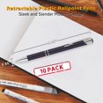 thumbnail image 5 of 10 Retractable Plastic Ballpoint Pens Pack - Slim barrel, click action - Blue, 5 of 5