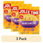 (3 pack) Jolly Time Blast O Butter Ultimate Theatre Style Microwave Popcorn, 3.2 oz, 6 pack.