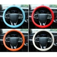 thumbnail image 4 of Auto Car Silicone Steering Wheel Cover Non-Slip Thin Grip Grey For 13"-16.5"inch, 4 of 5