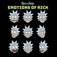 thumbnail image 2 of Men's Rick And Morty Emotions of Rick  Graphic Tee Black Medium, 2 of 5