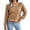 Camel, variant on Women's Cable Knit Sweater, Womens Fall Sweaters, Crew Neck Long Sleeve Button Detail Casual Pullover