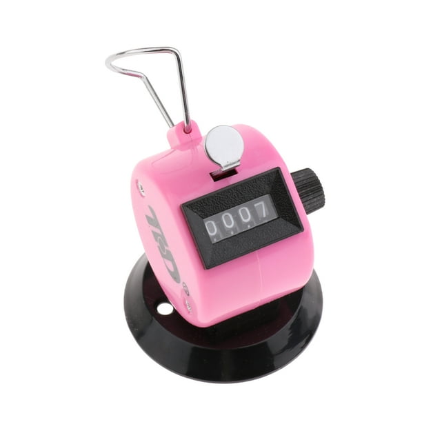 Compteur Manuel Mécanique 4 Chiffres Uxcell - Rouge - Compteur à Clic De Paume