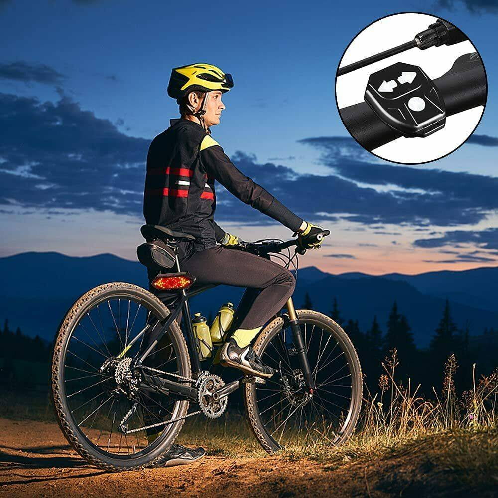 LED Fahrrad Rücklicht Bremslicht Blinker Remote Fernbedienung Warnung Kabello BD 