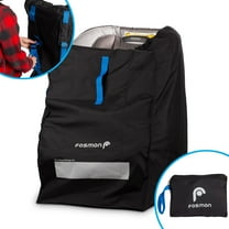 Fosmon Infant Car Seat Travel Bag for Airplane, Nylon Backpack Style Padded Adjustable Shoulder Strap, Drawstring Airline Gate Check Bag for Infant Car Seats, Carrier, Booster - Universal Size