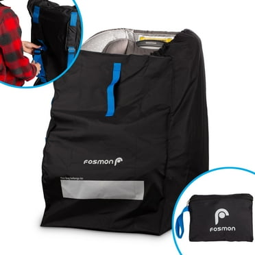 Fosmon Car Seat Infant Carrier and Booster Travel Bag with Handles and Backpack Strips - Black