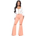 thumbnail image 2 of Vedolay Jeans Women's Wide Leg Jeans High Waist Straight Loose Denim Pants with Pockets,Orange XL, 2 of 5