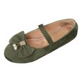thumbnail image 6 of HEWUQI Bowknot Mary Jane Flats for Women Elatic Strap Soft Sole Ballet Slip on Wide Arch Support Commute Comfortable Dressy Shoes Green Size 7.5, 6 of 6