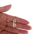 thumbnail image 3 of Script Initial B Necklace 18k Gold Plated Stainless Steel Girls Jewelry, 3 of 3