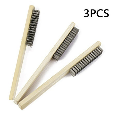 

BAMILL 3PCS Stainless Steel Brush Small Wire Brushes For Metal Rust Cleaning Tool