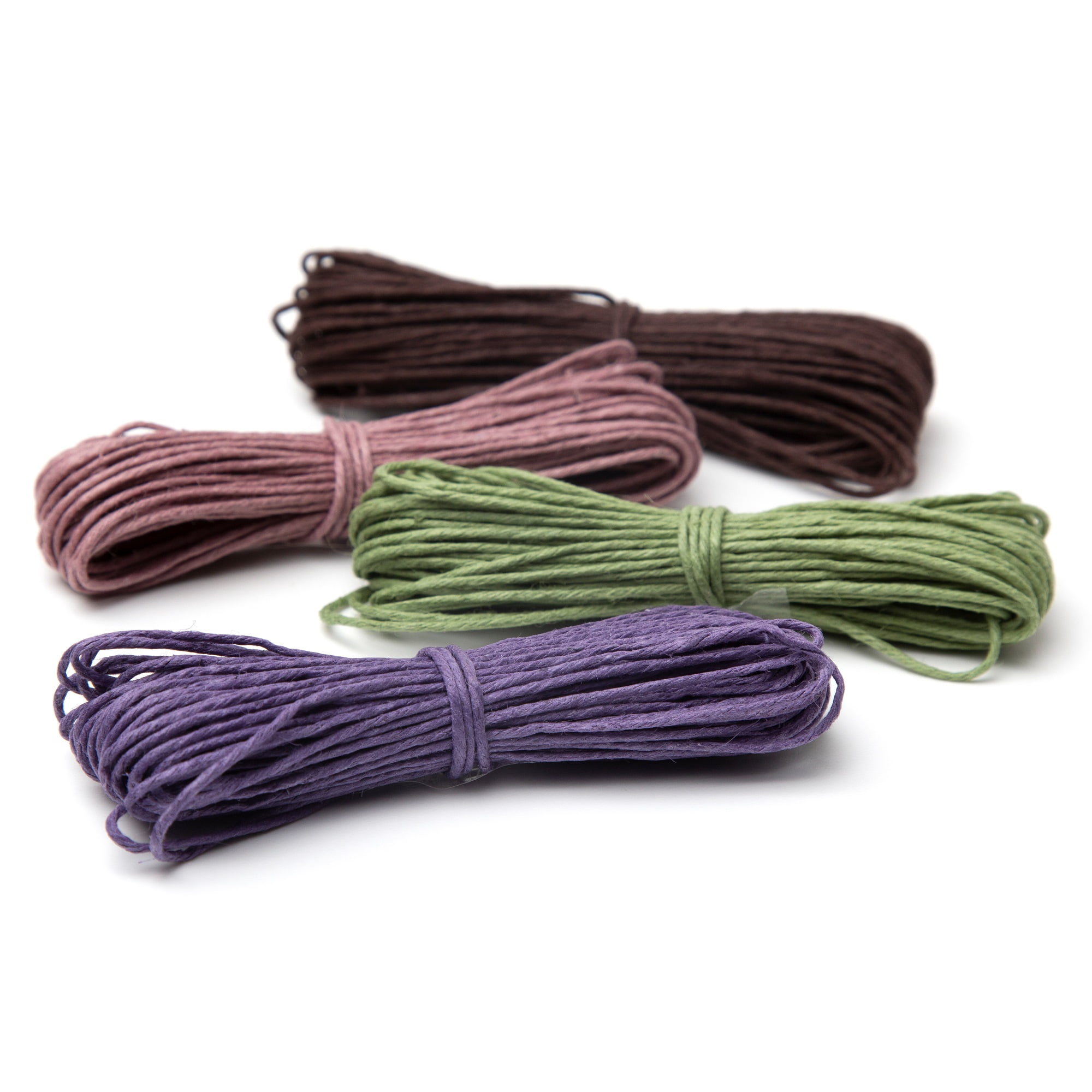 (2 pack) Cousin DIY 20lb Muted Pastel Hemp Twine, Green/Mauve, 4 Piece Roll, 120 ft