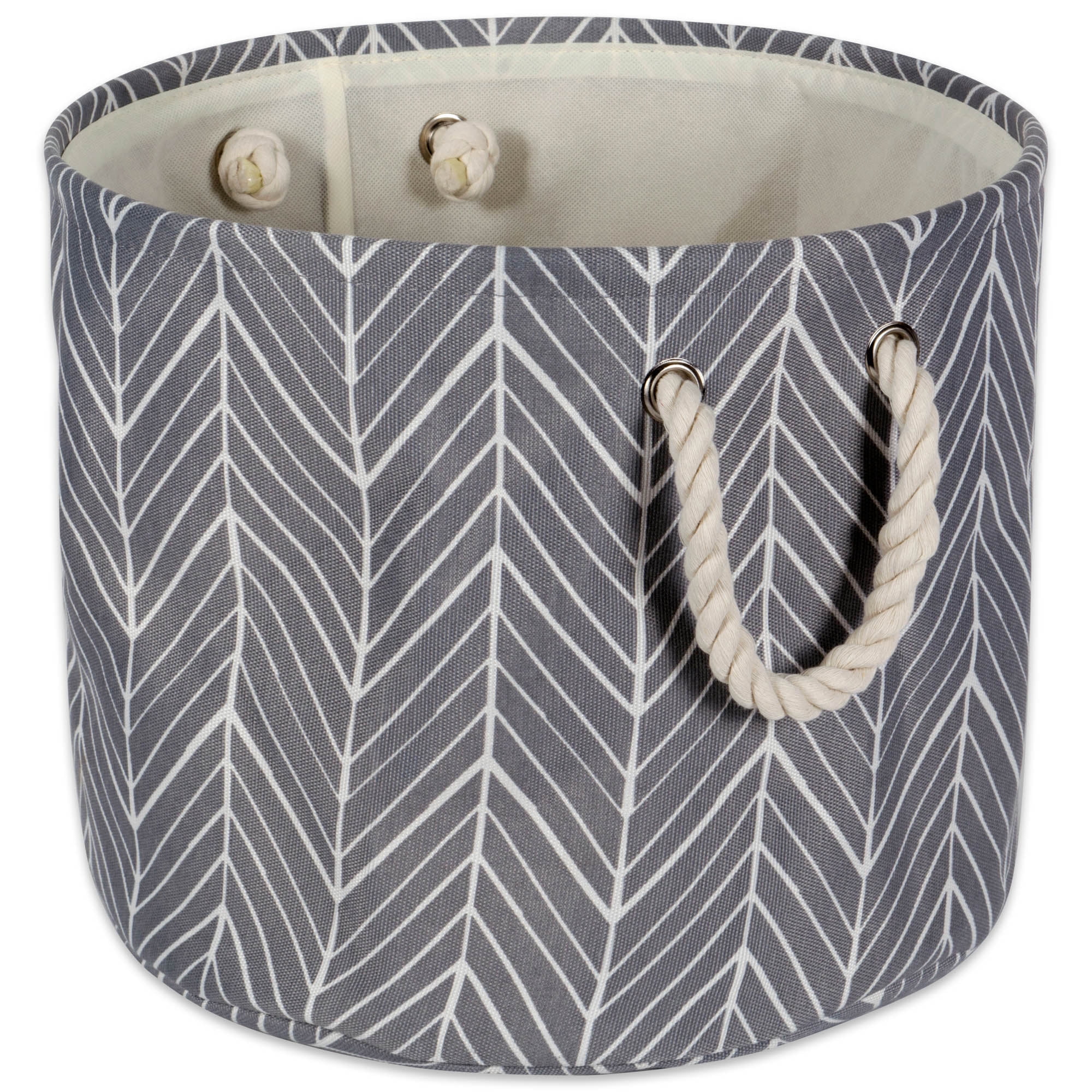 Design Imports CAMZ38632 15 x 16 x 16 in. Herringbone Round Polyester