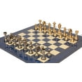 thumbnail image 2 of Classic Persian Staunton Solid Brass Chess Set with Blue Ash Burl & Erable High Gloss Chess Board, 2 of 9