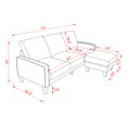 thumbnail image 7 of ARCTICSCORPION Living Room Sectional Sofa with Ottoman, L Shape Sofa with Thick Back and Square Armrest, Fabric Upholstered Couch for Small Space, Modern Home Furniture, Beige, 7 of 7