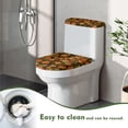 thumbnail image 4 of HELLHERO Fallen Leaves Adjustable Polyester Fabric Toilet Covers Set, Elastic Installation Washable and Reusable Toilet Seat Cover Replacement for Hotel Home, 4 of 8