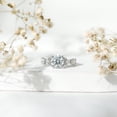 thumbnail image 4 of Rosec Jewels Certified 2 Carat Lab Diamond Designer Engagement Ring - EF-VS Quality - Ready To Gift, 925 Sterling Silver, US 4.00, 4 of 9