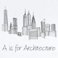 thumbnail image 2 of CafePress - A Is For Architecture Skyline Body Suit - Baby Light Bodysuit, Size Newborn - 24 Months, 2 of 4