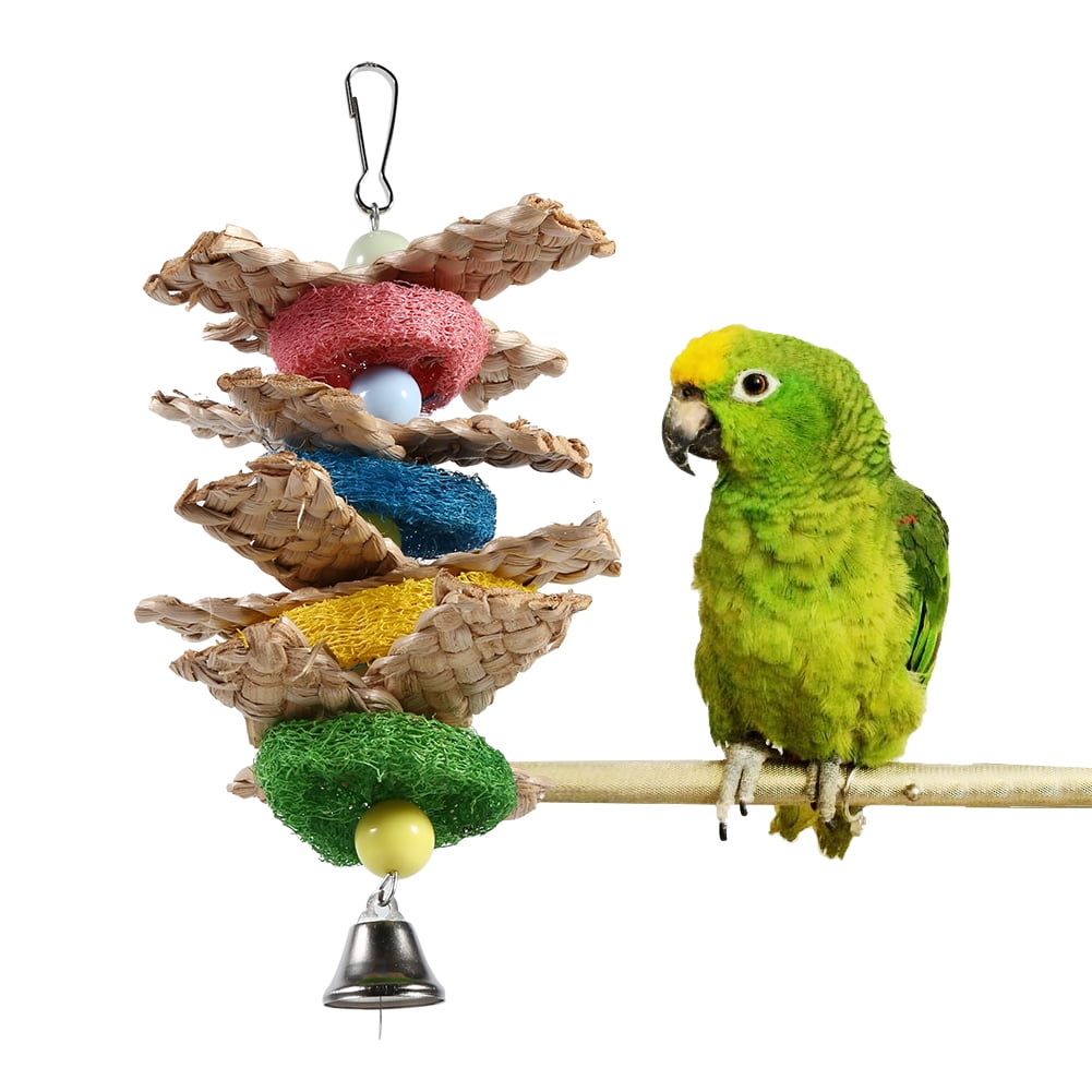 Pecking Have Fun Birds Cage Toys Handmade Chewing Toys For Birds Parrots