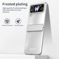 thumbnail image 6 of Allytechgroup Galaxy Z Flip 4 Case, Stylish Plating Slim Fit Cover Hinge Protection Shockproof Anti-Scratch Bumper Rugged Phone Case for Samsung Galaxy Z Flip 4 5G, Silver, 6 of 7