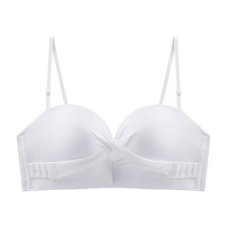 Womens Bras Fashion Women Solid Color Overlapping Beautiful Back Side Buckle Thin Cup Sports Bras Plus Size Bras for Women Full Coverage Sport Everyday Bra