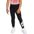 thumbnail image 2 of NIKE Children's Apparel Girls' Little Sportswear Graphic Leggings, Black, 6, 2 of 4
