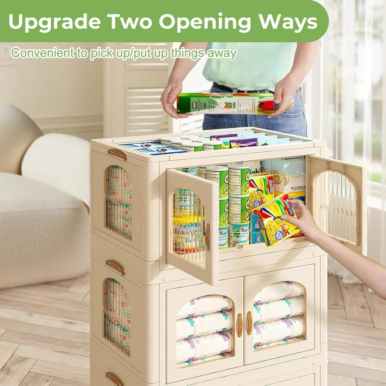 YOUPINS 3 Pack 165QT Plastic Storage Bins with Lids, Stackable