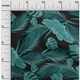 thumbnail image 2 of oneOone Georgette Viscose Dark Teal Green Fabric Tropical Leaf Sewing Material Print Fabric By The Yard 42 Inch Wide, 2 of 4