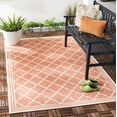 thumbnail image 2 of SAFAVIEH Beach House Richard Geometric Indoor/Outdoor Area Rug, Rust/Creme, 5'3" x 7'6", 2 of 6