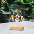 thumbnail image 2 of Best Bernese Mountain Dog Dad Proud Beer Lover Happy Oktoberfest Acrylic Plaque Sign Ashwood Base Berner Lover Gifts Home Desk Decor - 02016, 2 of 5