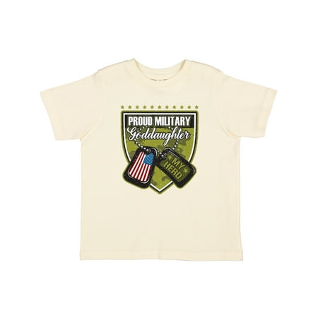 

Inktastic Proud Military Goddaughter Outfit Gift Toddler Toddler Girl T-Shirt