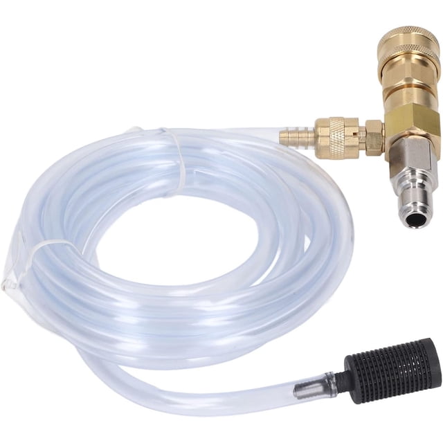 Yazoeia Chemical Injector Kit for Pressure Washer, Adjustable Downstream Injector with / 9.8ft Tube, 5000PSI Soap Injector, 1/4 Inch Interface Spray Nozzle, 3/8 Inch Quick Connector CJC912-187391