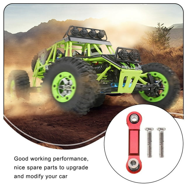 ziyahi 2 Pieces RC Car Servo Rod Remote Control Vehicle Pull Rods Automobile Repair Upgrade Modification Accessories Spare Parts Red