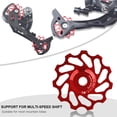 thumbnail image 3 of Polea de cerámica para bicicleta de montaña, desviador trasero de aleación de aluminio 7005, rodamiento de polea guía de rueda guía 11T 13T, 3 of 6